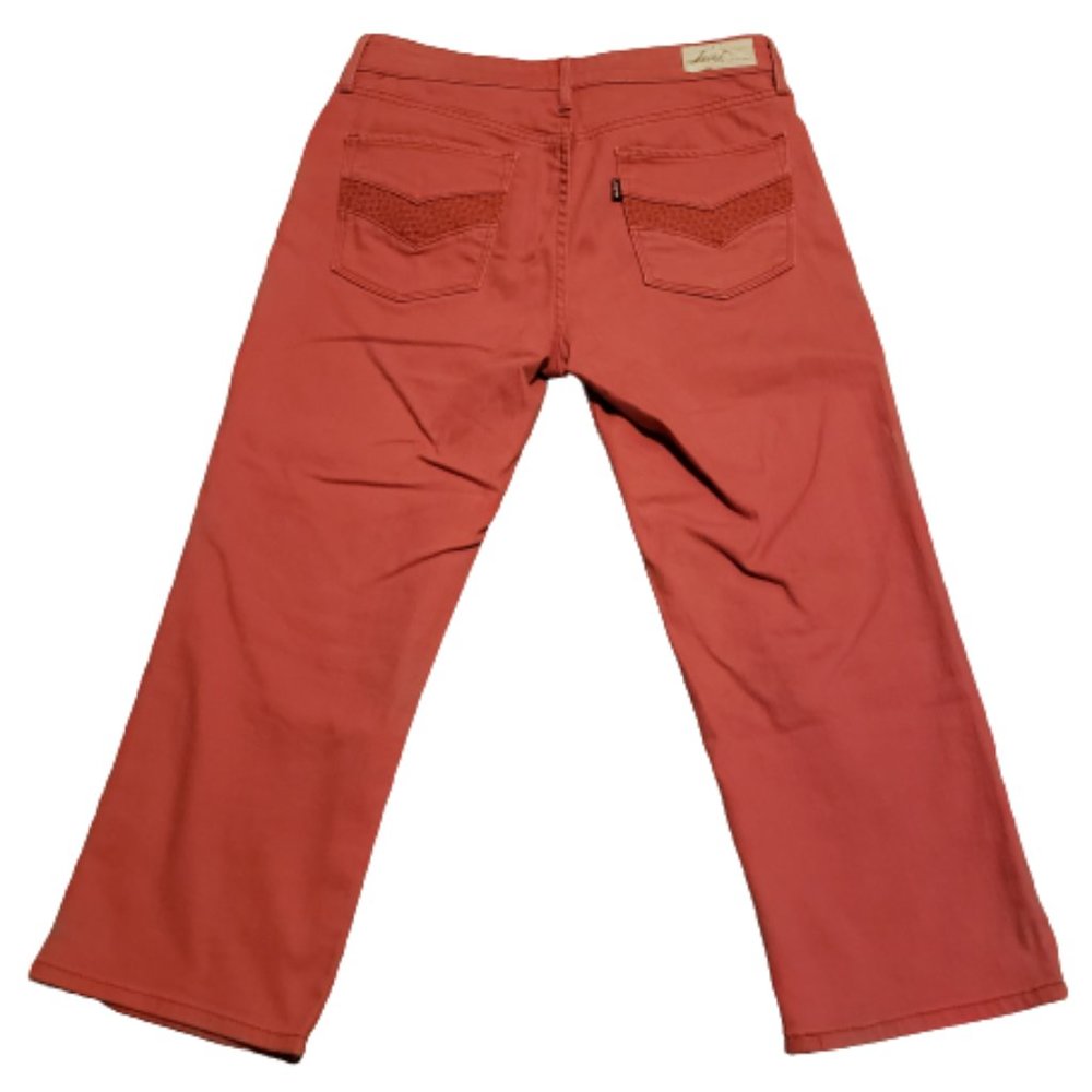 Levi's Cropped Jean Capris Salmon Pink | Women's 8 | 29 Demi Curve Classic Denim